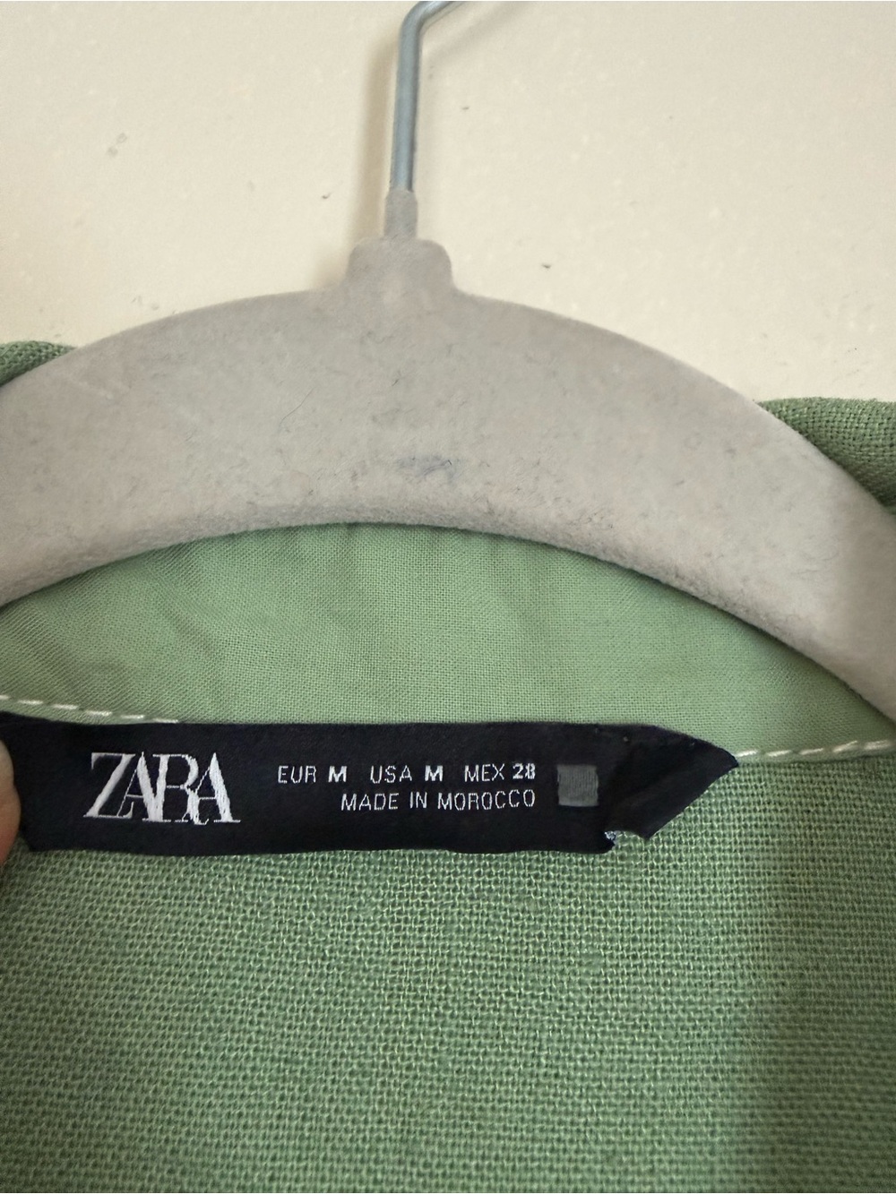 ZARA Linen Blend Utility Romper in Sage Green - Picture 4 of 6